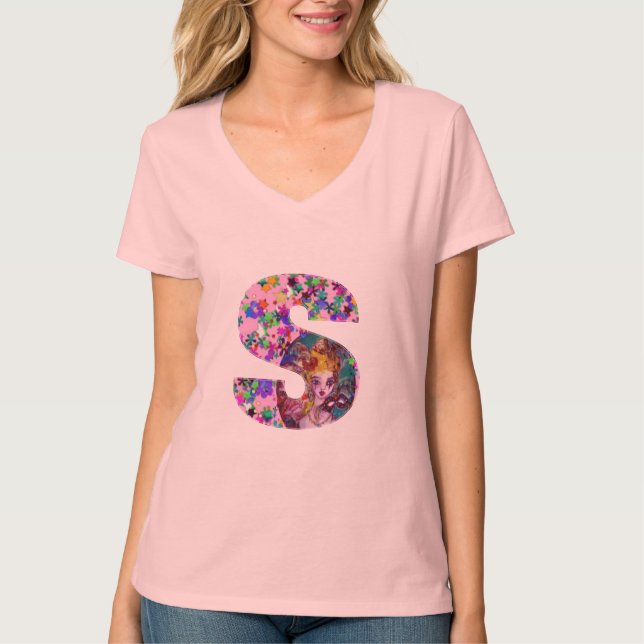CAMISETA NAMORADOS VENETIAN MONOGRAM S - LETRA (Frente)