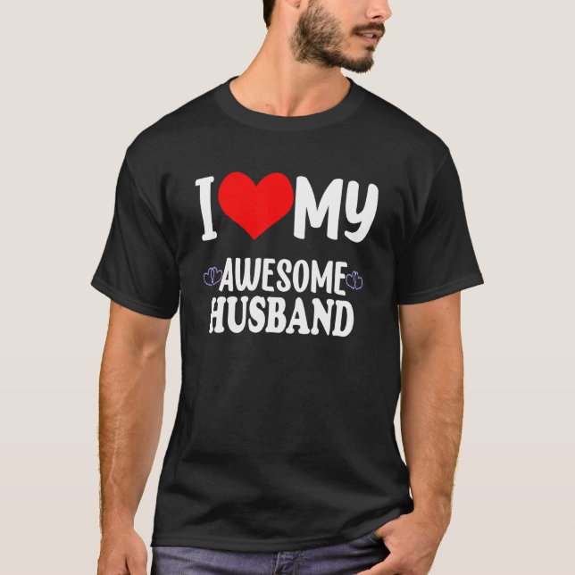 Camiseta Namorados Vermelho Com Amor Eu Amo Meu Marido (Frente)