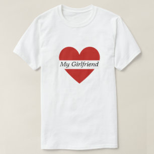 Camiseta Namorados Vermelho Nome Personalizado Male White T