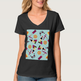 Camiseta Namorados Wine Pizza Love Graphic
