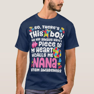 Camiseta Nana Autism para Homens Meninas Meninas Professora