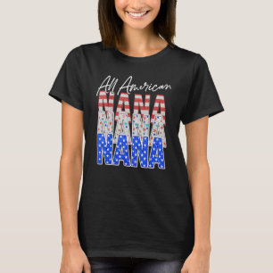 Camiseta Nana Avós Americanas do Dia da Independência Alga