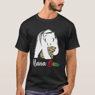 Camiseta Nana Bear Bonito Advertência Família Autista Lo