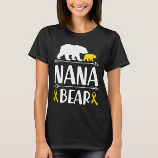 Camiseta Nana Bear Infância Cancer Conscientização Vovó de 