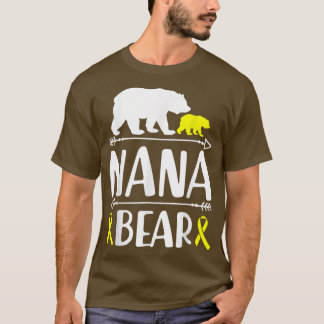 Camiseta Nana Bear Infância Cancer Conscientização Vovó de 