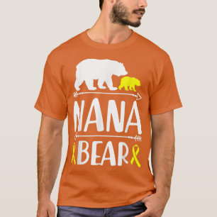 Camiseta Nana Bear Infância Cancer Conscientização Vovó de 