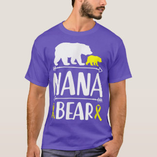 Camiseta Nana Bear Infância Cancer Conscientização Vovó de 