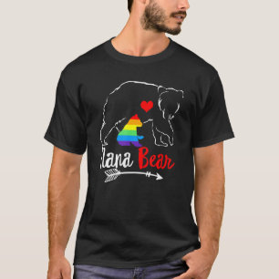 Camiseta Nana Bear Orud Mãe Avó Ally Lgbtq Rainbow Fla