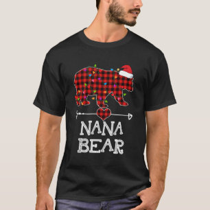 Camiseta Nana Bear Pajama Red Xadrez Buffalo - Presente Par
