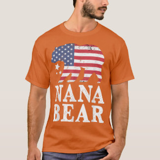 Camiseta Nana Bear Patriotic Flag Matando Família 4º De Ju