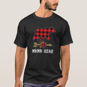 Camiseta Nana Bear Red Buffalo Xadrez Leopardo no Natal Paj