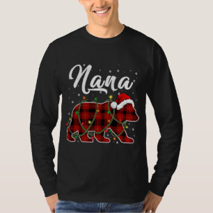 Camiseta Nana Bear Xmas Red Xadrez Matando Natal