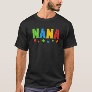 Camiseta Nana bloqueia o aniversário do Construtor de tijol