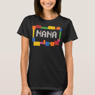Camiseta Nana bloqueia o Master Builder Brick Builder Birth