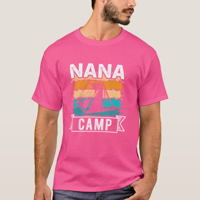 Camiseta Nana Camp 2024 Família Férias de Verão Tripulação  (Frente)