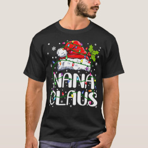 Camiseta Nana Claus Christmas Lights Pajama Family Matchin