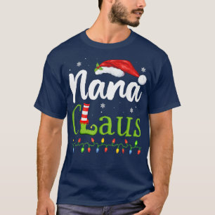 Camiseta Nana Claus Engraçado Vovó Papais noeis Pijamas Nat