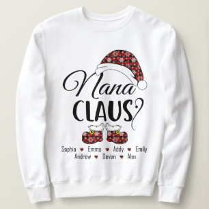 Camiseta Nana Claus Gift Para O Natal