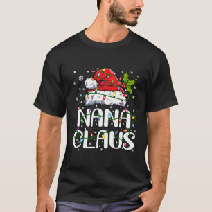 Camiseta Nana Claus Luz Família Pajama