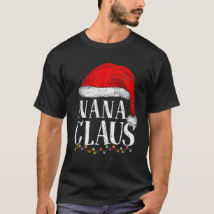 Camiseta Nana Claus Natal Engraçado Pijamas Vovó Papais n