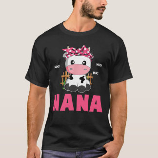 Camiseta Nana Cow Cute Farmer Covarinho Cozinhado Matando F