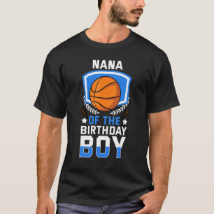 Camiseta Nana Da Celebra Da Família Birthday Boy Basball