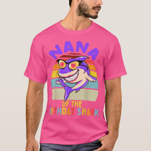 Camiseta Nana Da Família Shark Birthday Matching589