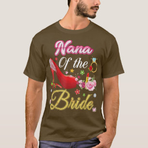 Camiseta Nana Da Noiva Feliz Casamento Flor Calçado Rosa M