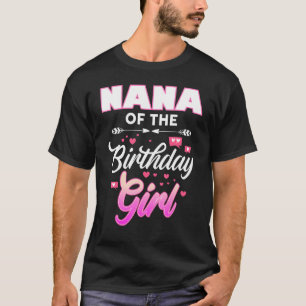 Camiseta Nana Da Rapariga De Aniversário Que Corresponde À 