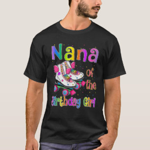 Camiseta Nana das Raparigas de Aniversário Rolling Skate Bi