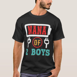 Camiseta NANA De 2 Boys Battery Dia de os pais