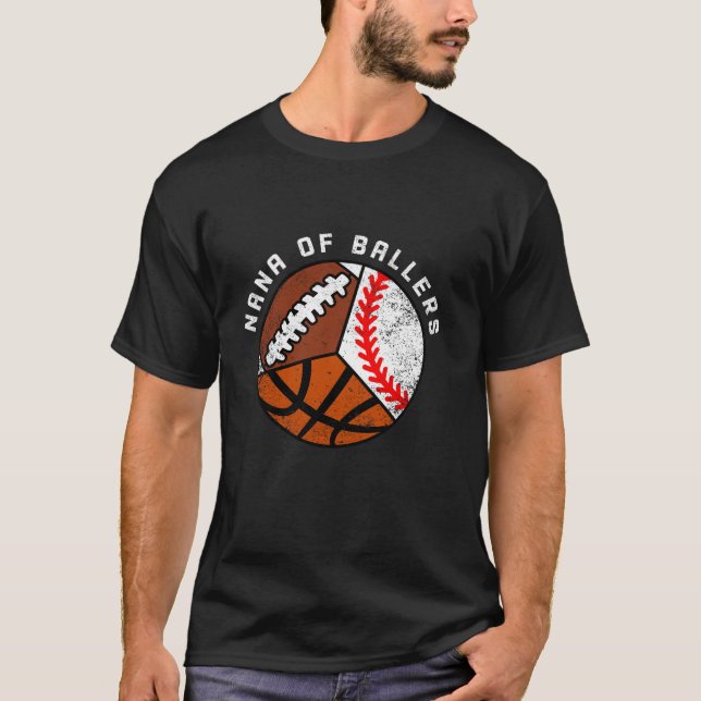 Camiseta Nana De Ballers Engraçada Futebol De Baseball (Frente)