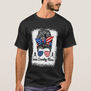 Camiseta Nana de Cross Country Coque Sujo Óculos Bandeira d