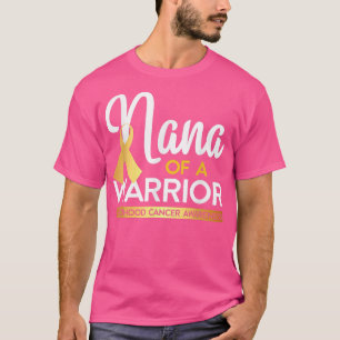 Camiseta Nana De Uma Fita Dourada De Cancer De Infância Gue