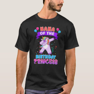 Camiseta Nana Do Aniversário Princesa Unicórn Birthda