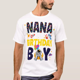 Camiseta Nana Do Aniversário Vovó Segundo Do Espaço Exterio