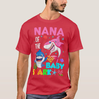 Camiseta Nana Do Bebê Aniversário Tubarão Nana Tubarão Mãe'