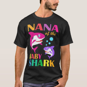 Camiseta Nana Do Bebê Tubarão Nascido Nana Tubarão Mãe'
