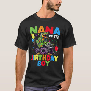 Camiseta Nana Do Birthday Boy Dinosaur T Rex Monster Tr