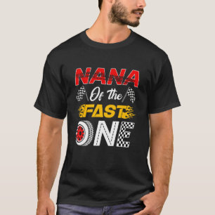 Camiseta Nana do Carro de Corrida de 1º Aniversário da Famí