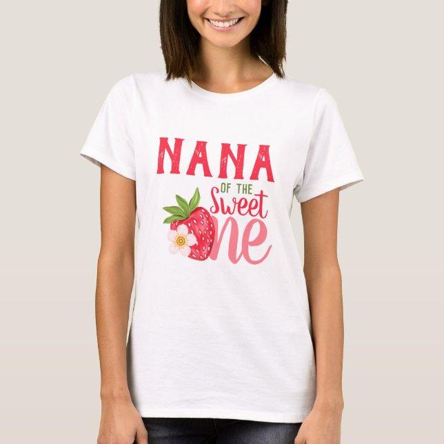 Camiseta Nana Do Doce Partido Do primeiro aniversario De Mo (Frente)