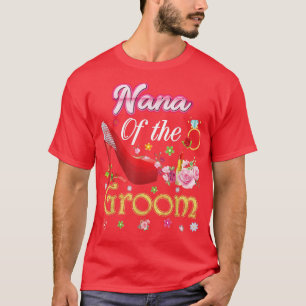 Camiseta Nana Do Noivo Feliz Casamento Flor Sapato Rosa M