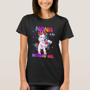 Camiseta Nana do Partido Unicórnio Dabbing Girl Dabbing