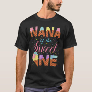 Camiseta Nana Do Sorvete De Uma primeiro aniversario Doce