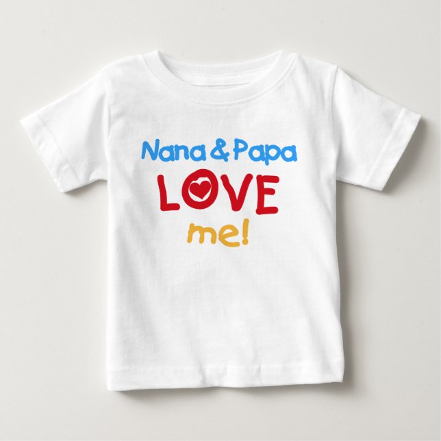 Camiseta Nana e a papá amam-me (Frente)