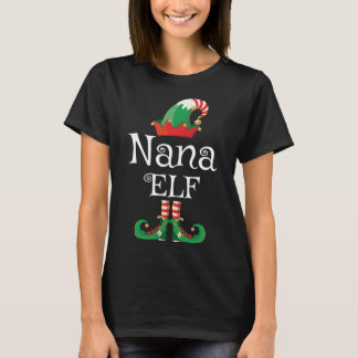 Camiseta Nana Elf Gift Vovó Elf Matando a Família Christma