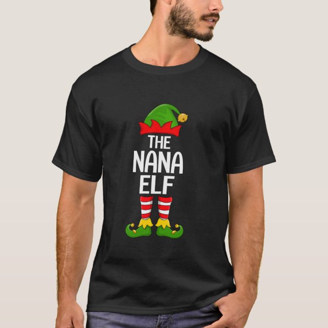Camiseta Nana Elf Xmas Matching Family Elf Squad Christmas  (Frente)