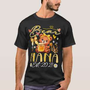 Camiseta Nana Est 2027 Laço Floral Dia das Mães Urso