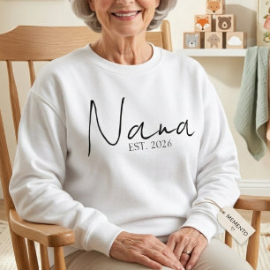 Camiseta Nana EST Ano Macio Design Elegante Script