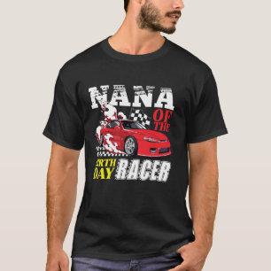 Camiseta Nana Festa de Carros de Corrida do Aniversariante 